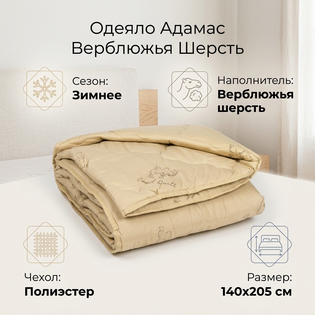 Одеяло Адамас 601153B 140x205 зимнее