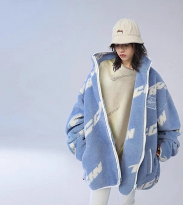 Шуба FASHION голубой