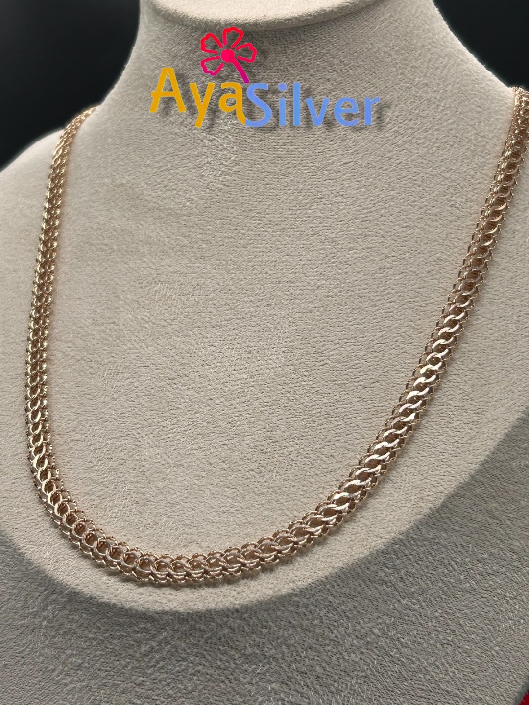 AyaSilver AS10-9317 длина 55 см, вес 8.03 г золото, плетение византийское