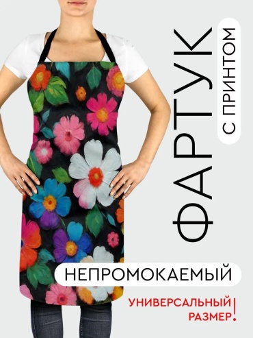Фартук домашний 527555366 81.5x56.5 см полиэстер, ванильный