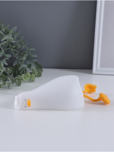 RISALUX статуэтка Фигурка светящаяся RISALUX «Спящая утка», 2 Вт, LED-ночник антистресс, RGB, USB, 101021 см 21 см, пластик