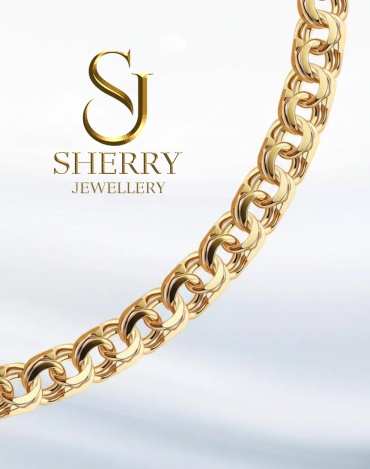 SHERRY VZ12016 длина 60 см, вес 13.55 г золото, плетение бисмарк