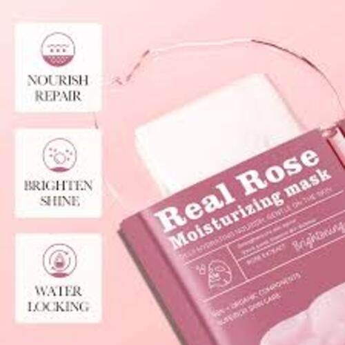 Маска для лица SADOER тканевая Rose Moisturizing&Brightening facial mask 25 мл, фото 3