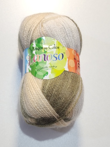 Моток Lanoso ANGORA Color 838 Миланж 550 м 100 г