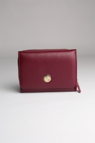 Кошелек Solido натуральная кожа бордовый