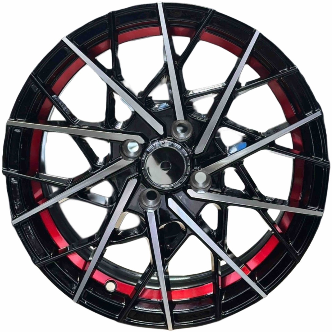 RNO 361 6.5x15/4x98 D58.6 ET30 4 диска черный, серебристый, красный