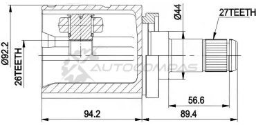 PATRON шрус внутренний PCV5003