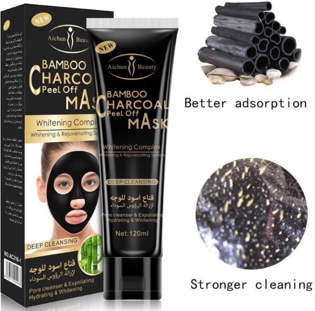 Маска для лица Aichun Beauty пленка Черная маска с экстрактом бамбука 120 мл