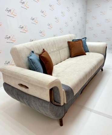 Диван Adal Кристалл, 230х90 см, обивка велюр, белый