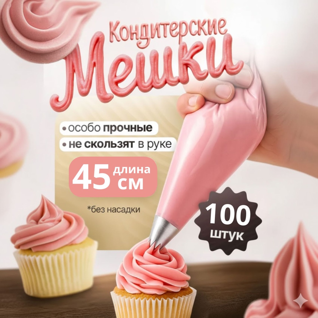 ADILEK мешок кондитерский Мешок кондитерский 45 см 100 шт 100 шт