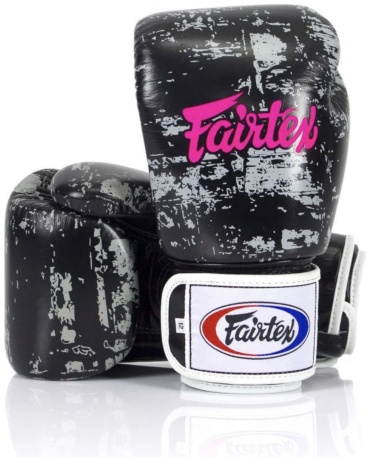 Боксерские перчатки Fairtex 12 oz черный, розовый, серый