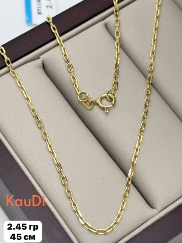 KauDi 987654 длина 45 см, вес 2.45 г золото, плетение якорное