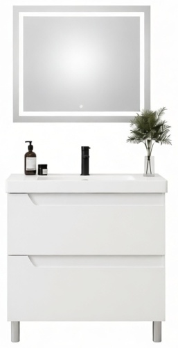 Тумба с раковиной Vako milano 80, 80x85x47 см, белый