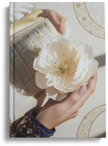 Записная книжка Цветы, A5, 93 л, бежевый
