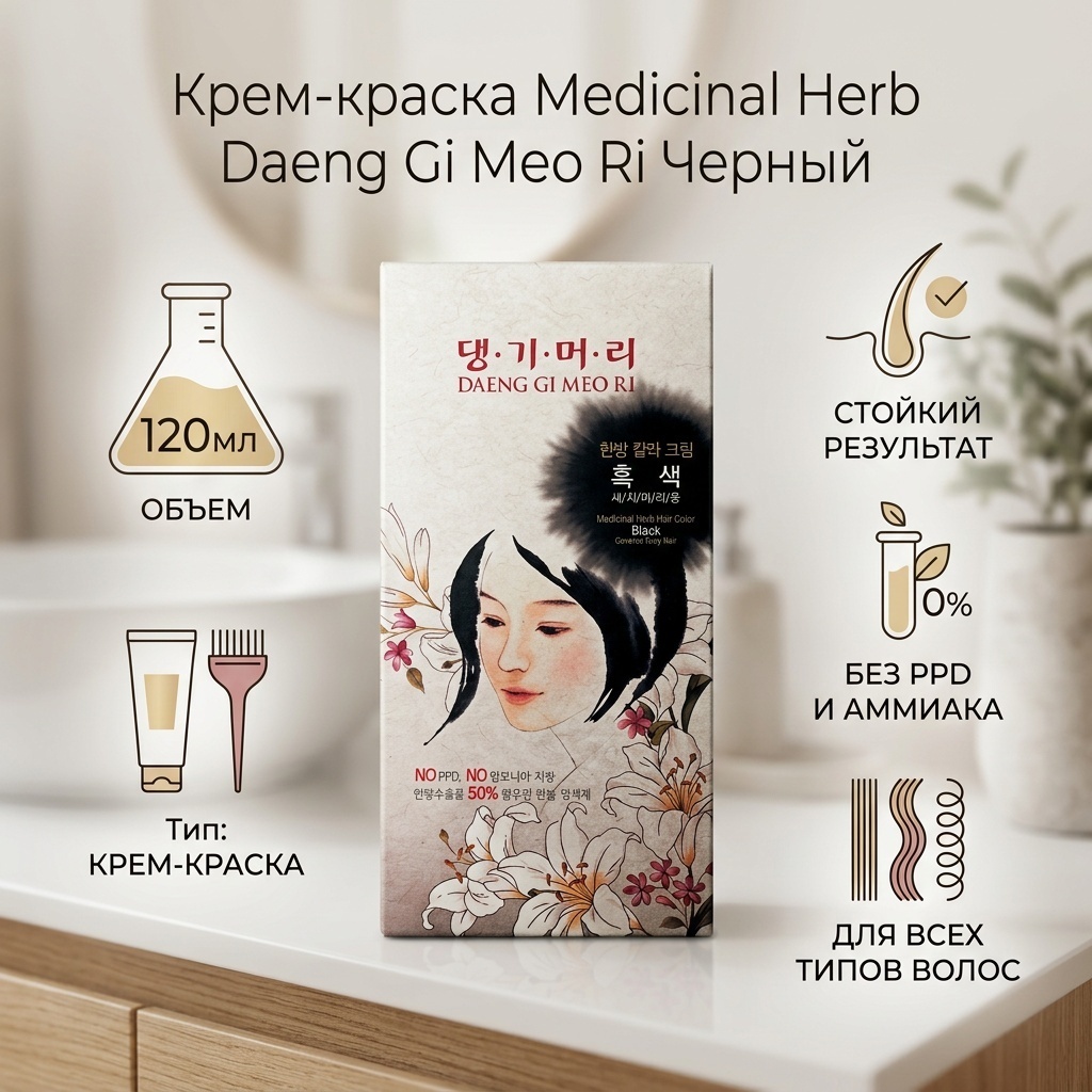 Daeng Gi Meo Ri Medicinal Herb black крем-краска 120 мл