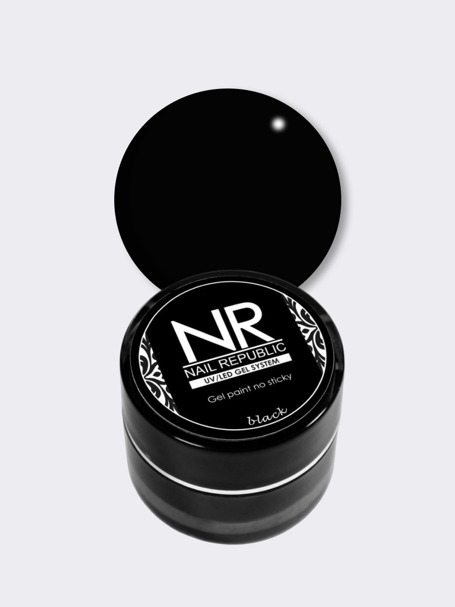 Nail Republic гель-краска без липкого слоя Черная 5 мл