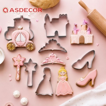 Asdecor форма 843ВП выемки для печенья "Принцесса" 6 шт