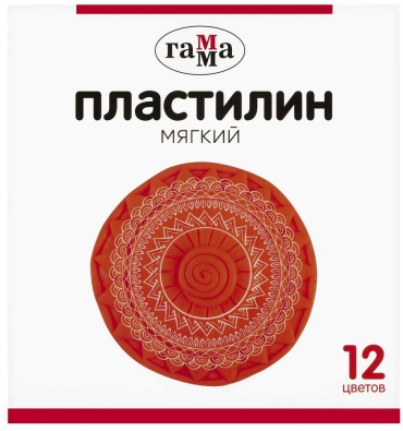 Пластилин - 12цв. "Орнамент" 240г. со стеком картон.уп. (Гамма)
