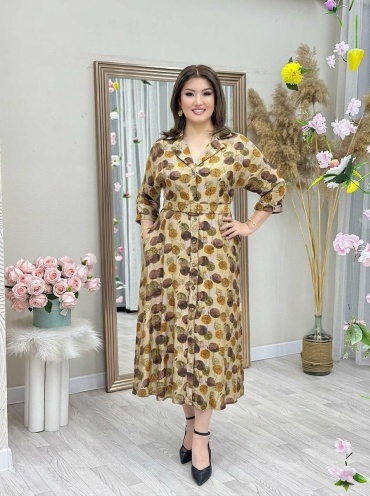 Костюм вечерний Nur Style коричневый, бежевый
