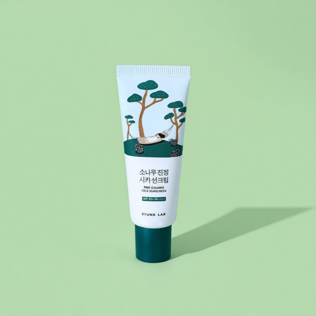 Round Lab крем Pine Calming Cica Sunscreen SPF50 для лица 40 мл, фото 3