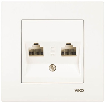 VIKO встраиваемая 363-36210, телефонный (RJ11) цвет бежевый