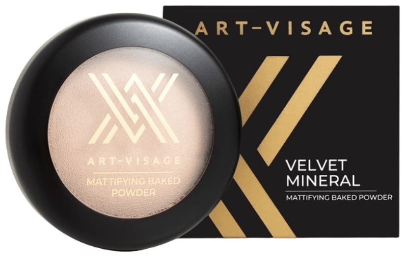 Пудра Art-Visage VELVET MINERAL сухая 03 оттенок - персиково-бежевый бежевый