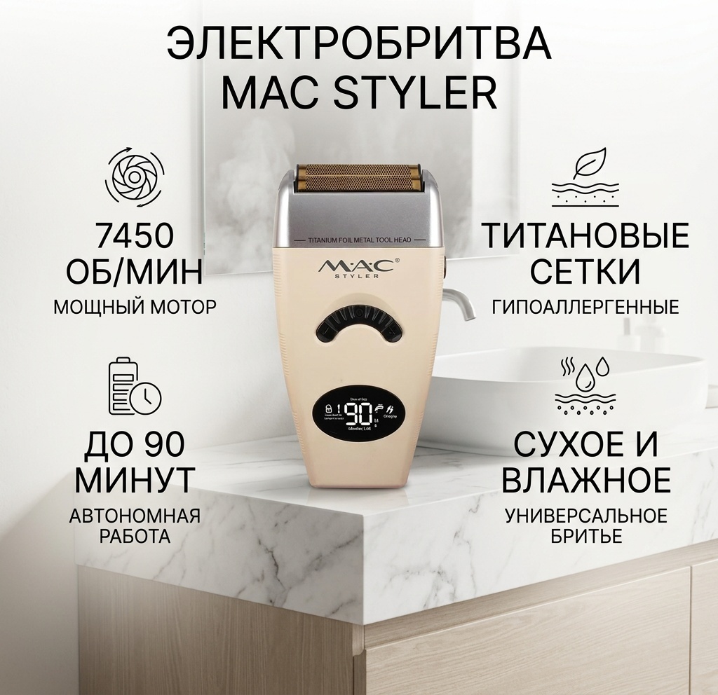 Электробритва MAC Styler MC-8806 сеточная