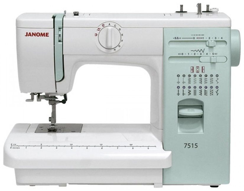 Швейная машина Janome SE 7515 Special Edition белый, голубой