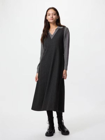 Сарафан Uniqlo серый
