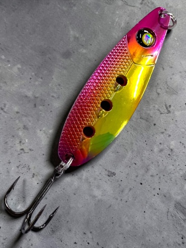 Блесна TAIFUN Taifun Блесна колебалка SPOON66001 92 мм color №D13 42 грамма Т 1 шт 92 мм розовый,желтый