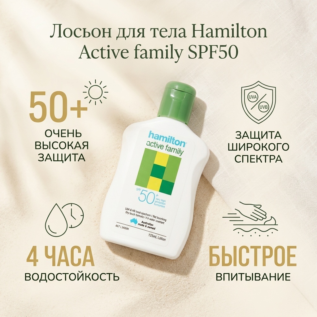 Hamilton Active family SPF50 лосьон для тела 125 мл
