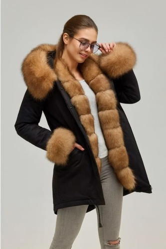 Парка Idil Leather оранжевый
