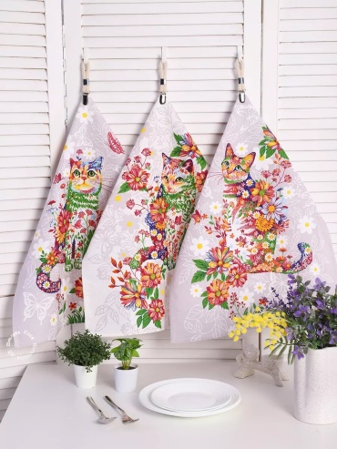 Полотенце Кузькина Хатка 60x45 см, хлопок, 1 шт,