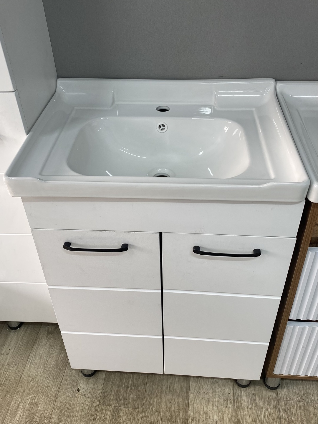 Тумба с раковиной Квадро 50, 50x85x36 см, белый