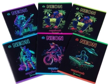 Общая тетрадь Eler Plast Neon, 36 л, А5, клетка, мягкая обложка, 1 шт