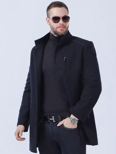 Пальто синий