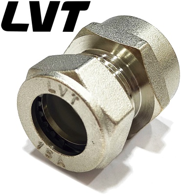 LVT муфта15-3/4, латунь никелированная, 1 шт