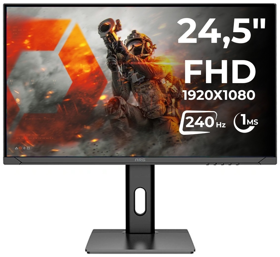 Монитор 24.5" ARG M245S1F2795 черный