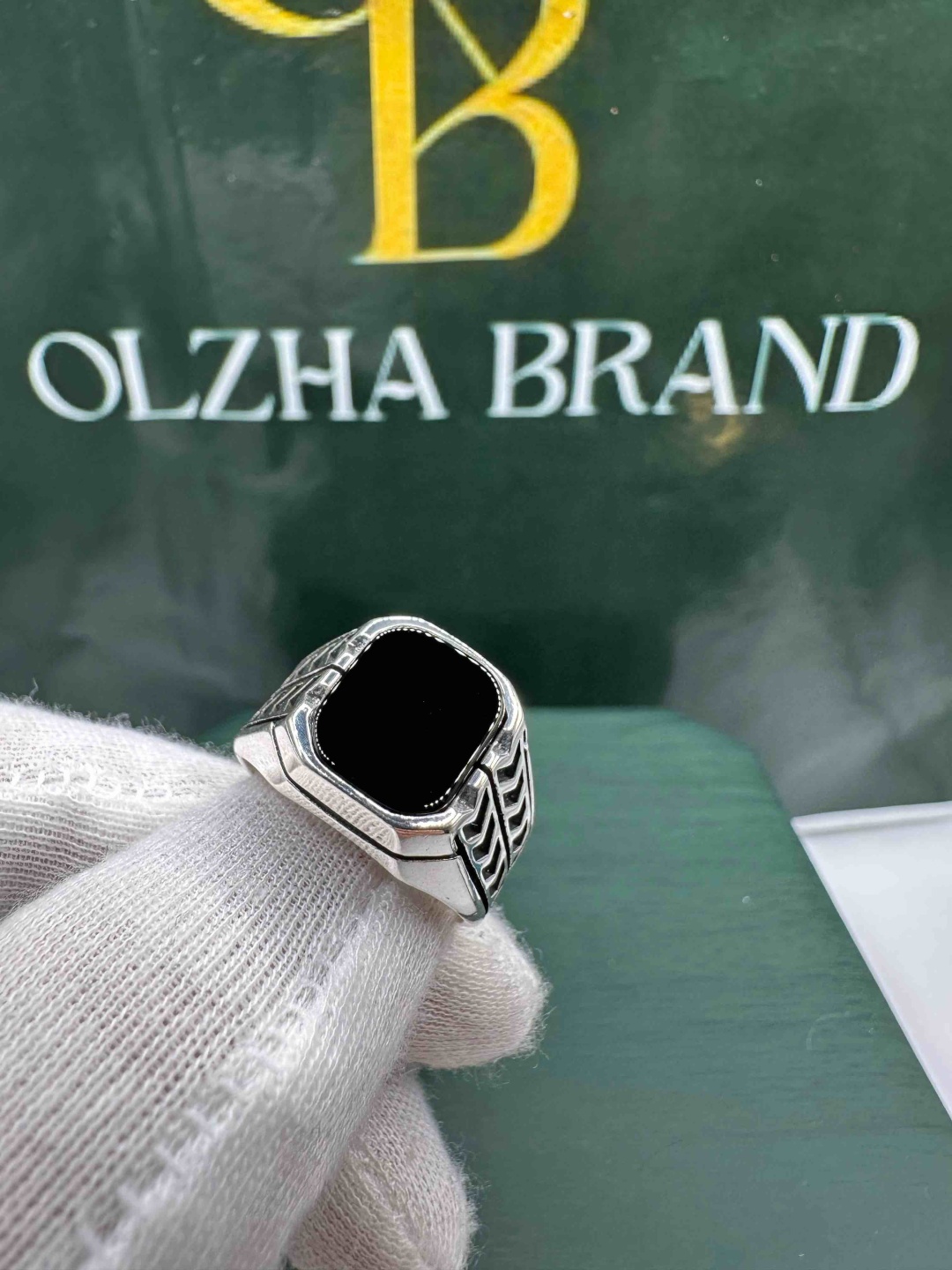 OLZHA BRAND Bax 767136418 размер 17.5 вес 6.3 г серебро, агат