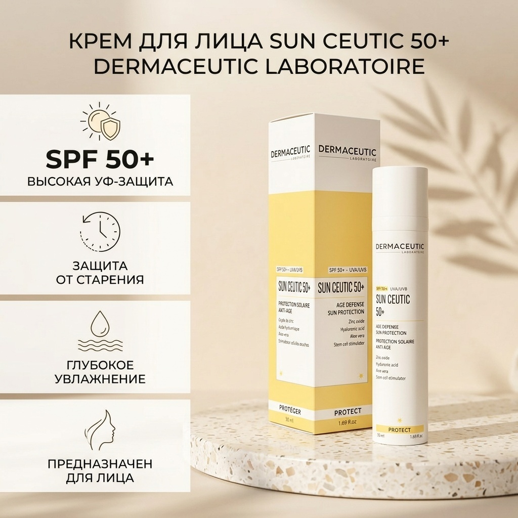 Dermaceutic Laboratoire крем Sun Ceutic SPF50 для лица 50 мл