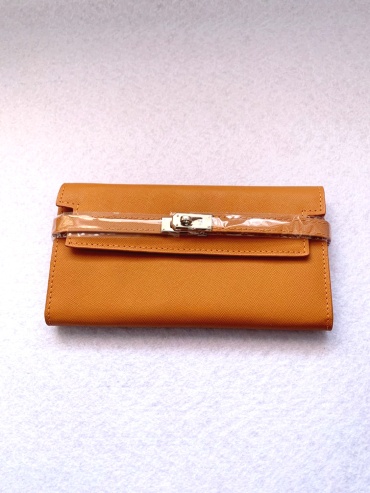 Кошелек Genuine Leather натуральная кожа горчичный