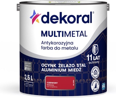 Dekoral акриловая Multimetal 2.5 л, красный цвет