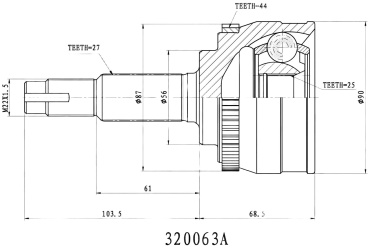INKO шрус наружный 320063A