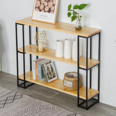 Консоль Loft Ko, 100х30x80 см, черный, коричневый