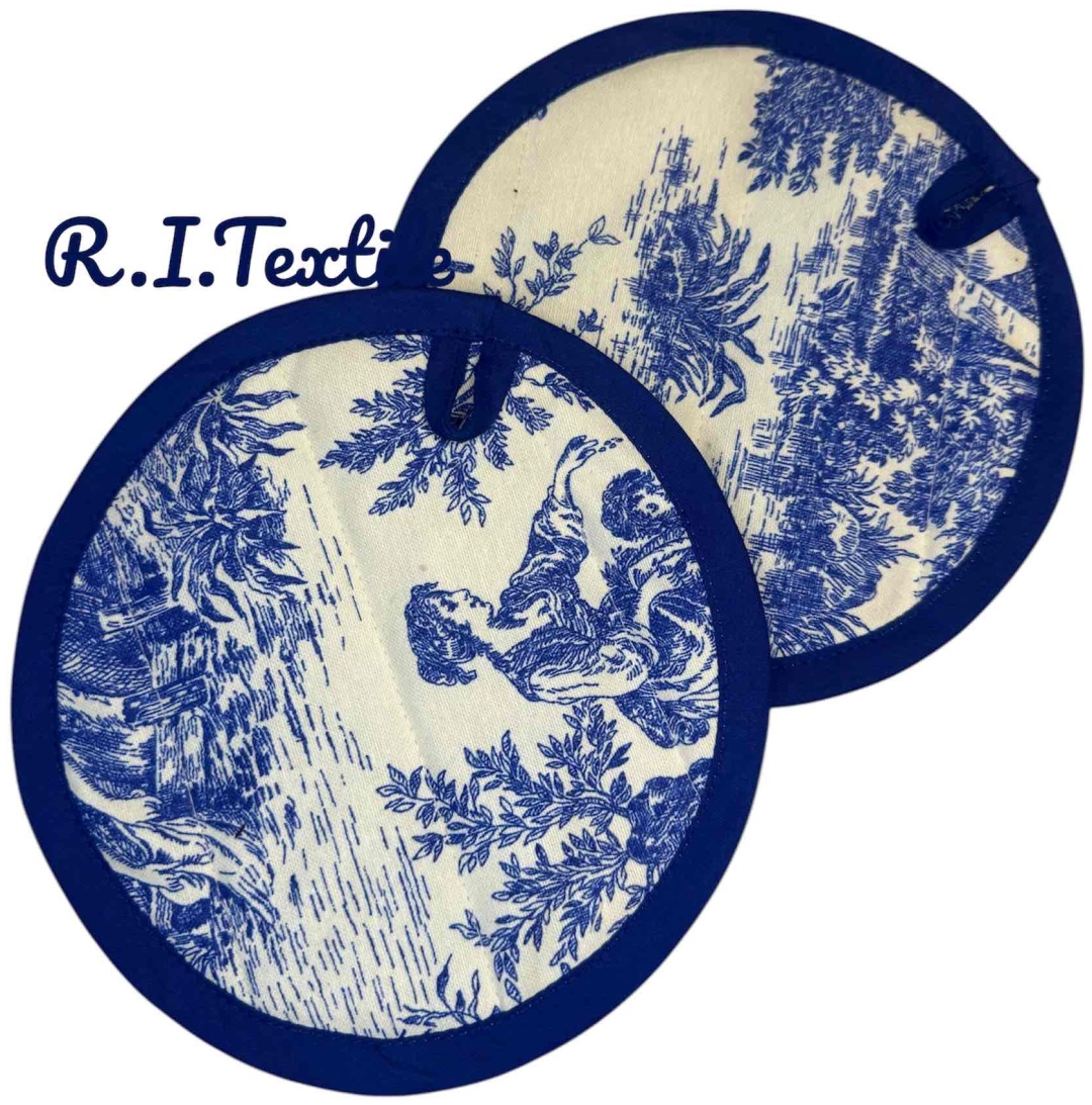 R.I.Textile прихватка Туаль де Жуи 1919 2 шт, полиэстер, хлопок, дак