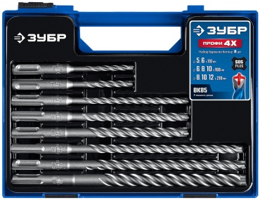 ЗУБР бур 29313-H8-1 (SDS-plus, 12х160х210 мм) 8 шт