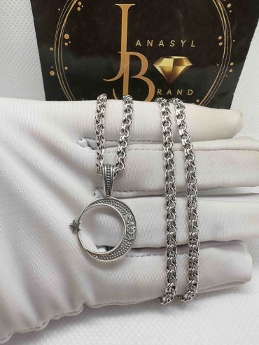 Колье JANASYL Brand К-97 длина 55 см вес 13 г серебро, без вставок
