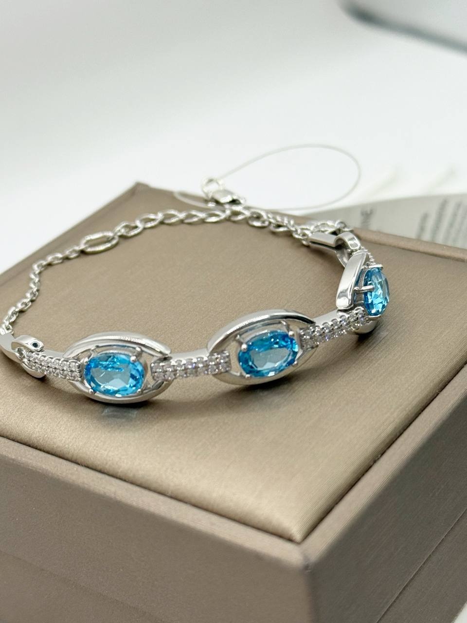 AQUAMARINE evve-7477805 длина 17 см, вес 7.51 г серебро, плетение фантазийное