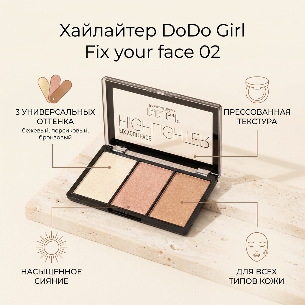 DoDo Girl Хайлайтер Fix your face хайлайтер 02