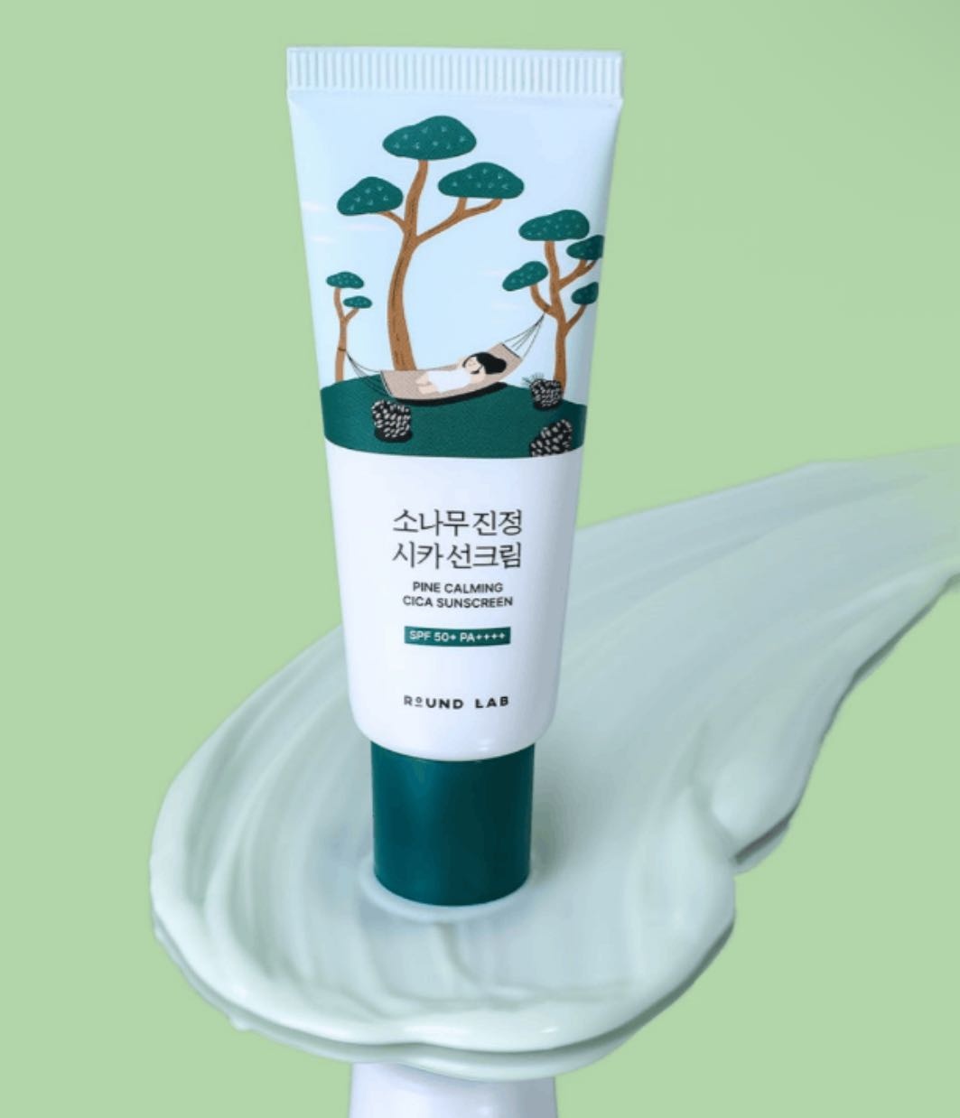 Round Lab крем Pine Calming Cica Sunscreen SPF50 для лица 40 мл, фото 4
